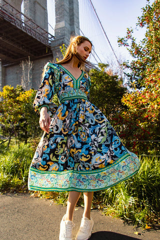 multicoloured Beatrice Dress