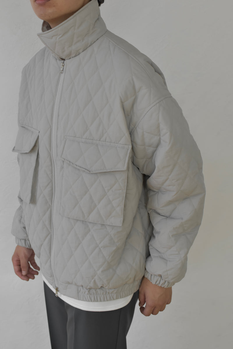 STAND NECK QUILTING BLOUSON – kiri.mens