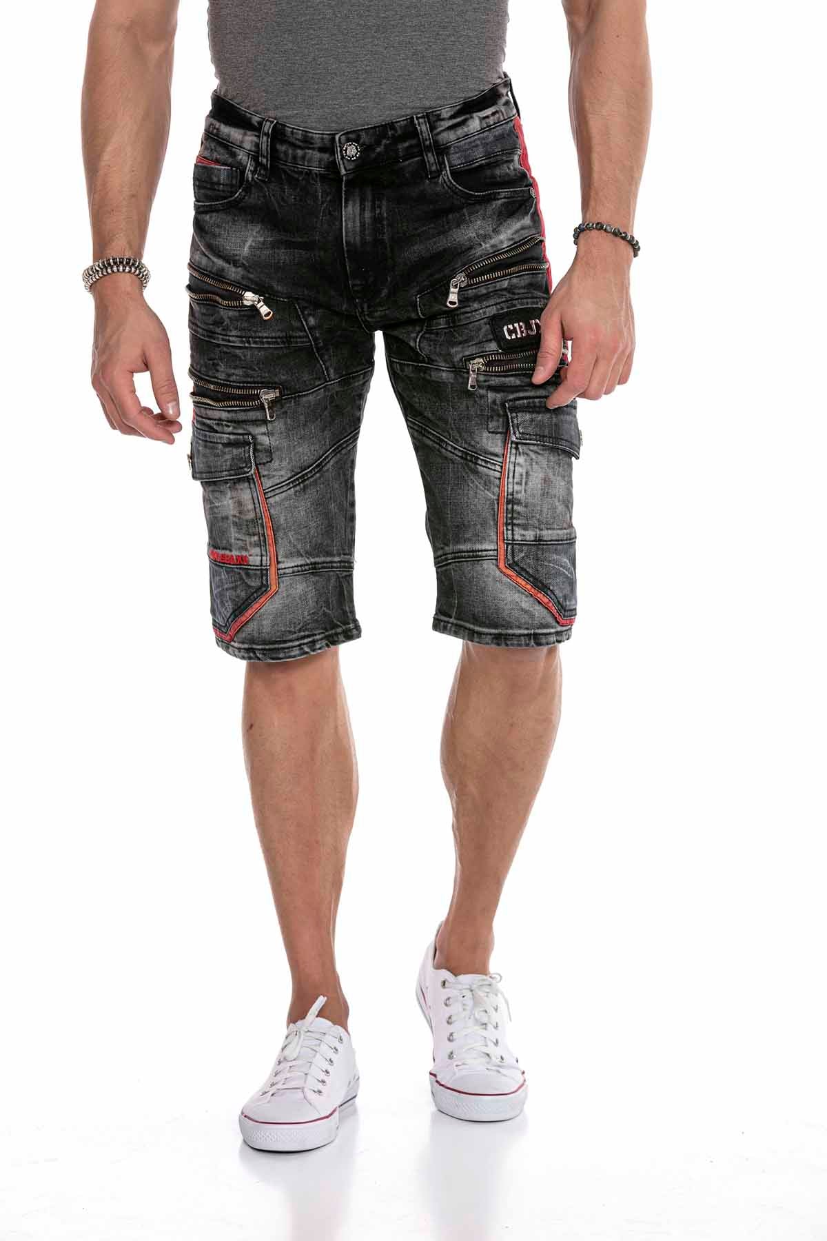 Cipo & Baxx ROSBURG Herren Kurze Jeans Denim CK224 – persvision