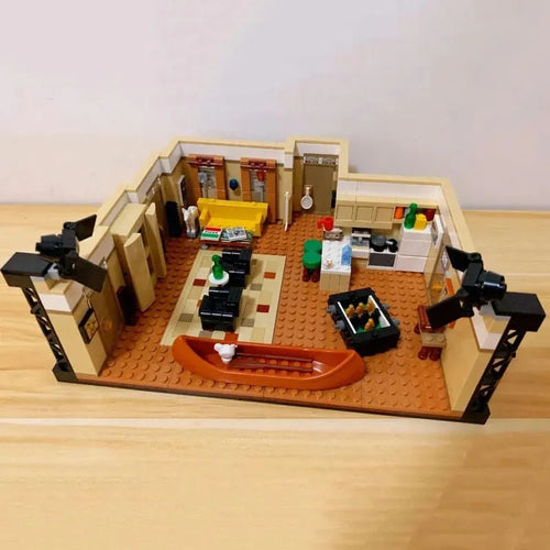 MOC Classic TV friend Show Monica's Six People Apartment Building Blocks  Kit Architecture The Best Friendship Toys For Children