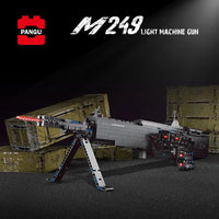 Thumbnail for Building Blocks MOC Motorized Burst Light Machine Gun Bricks Toy 15003 - 2