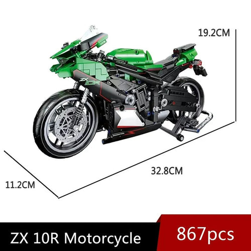 MOC 91023 Kawasaki NINJA ZX - 10R Motorcycle Bricks Toy