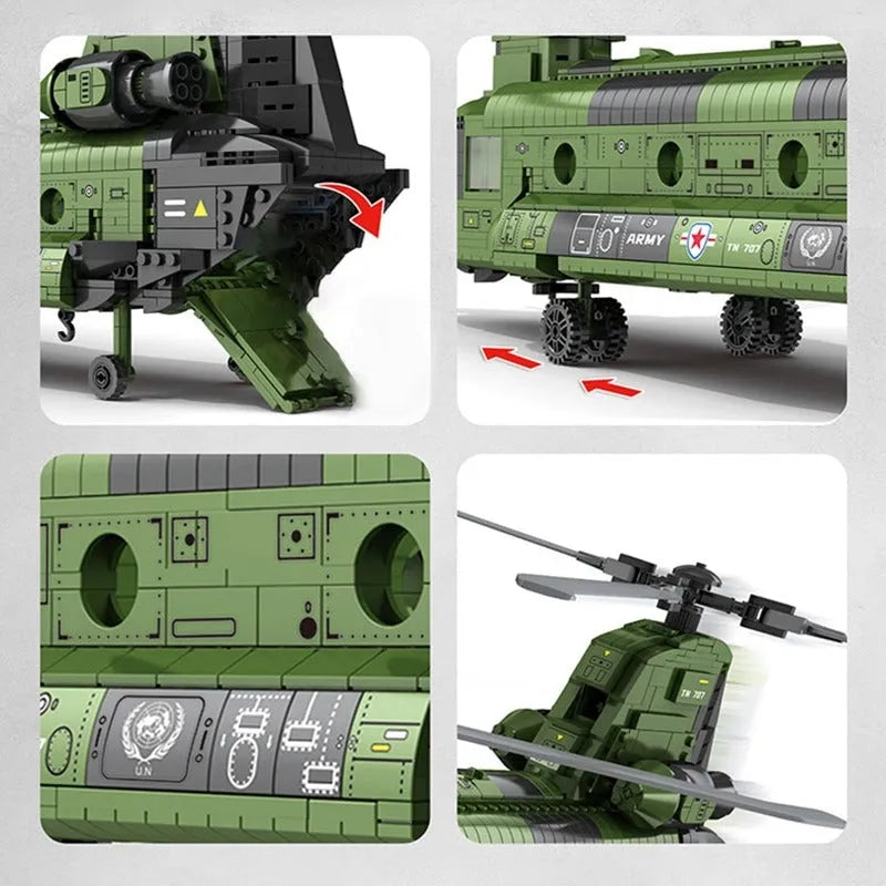 COBI Armed Forces CH-47 Chinook Helicopter， Military 激安通販の