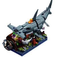 Fisherman Great Shark Fishing Boat Bricks Toy