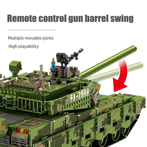 MOC Motorized 99A Main Battle RC Tank Bricks Toys