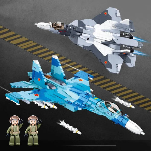 RuAF Su-27SM Flanker Fighter Aircraft — Brick Block Army