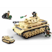 Sluban WWII-Medium Tank Building Blocks Toy, Panther Tank/Jagdpanther 2 in  1 Educational Learning Construction Toys Set for Kids Boys Grils Ages 6 and