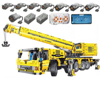 Tech MOC RC Mobile Lifting Crane Truck Bricks Toys 17034