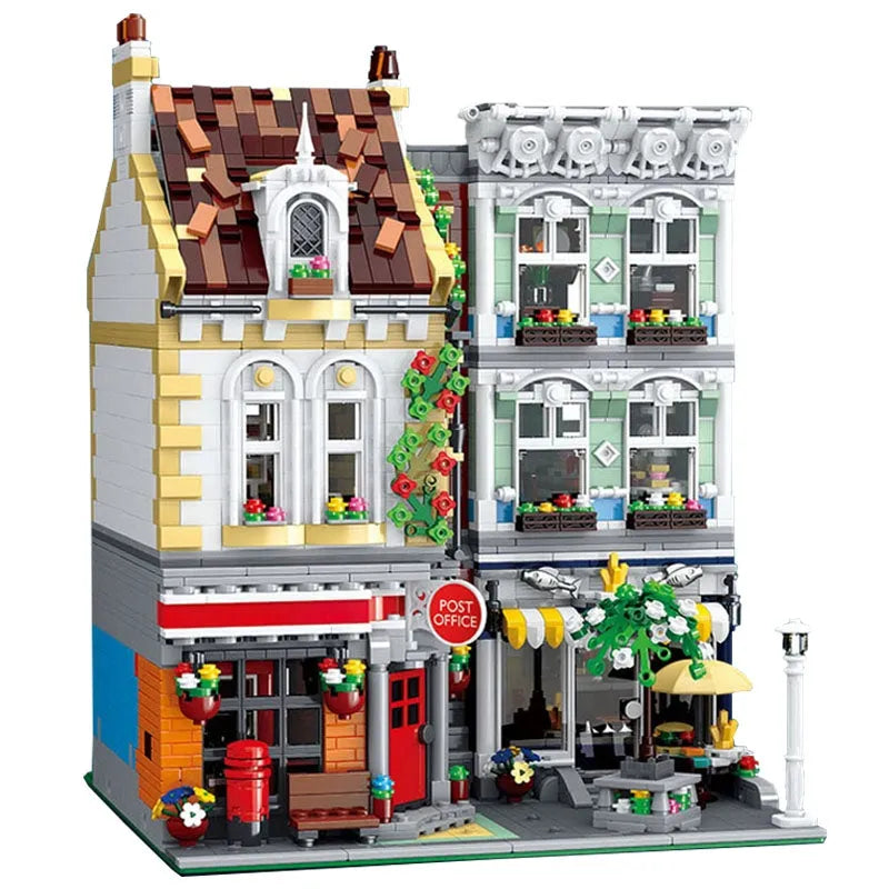 advocaat Vertolking naakt Building Blocks | MOC Expert Street City Post Office Bricks Toy 10198 –  USABLOCKS