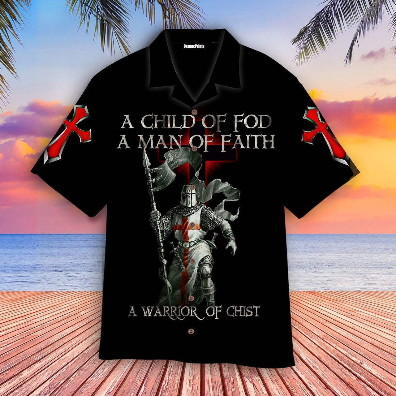 Knight Templar A Child Of God Hawaiian Shirt | For Men & Women | WT6000-FoxWear Prints
