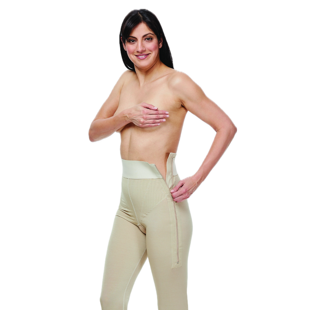 Liposuction Garment  Bodysuit - Above Knee With Low Back