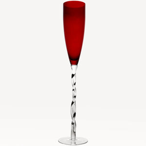Francesca Champagne Glass – Set of 4 (Garnet and Emerald) - Hadley James at Home