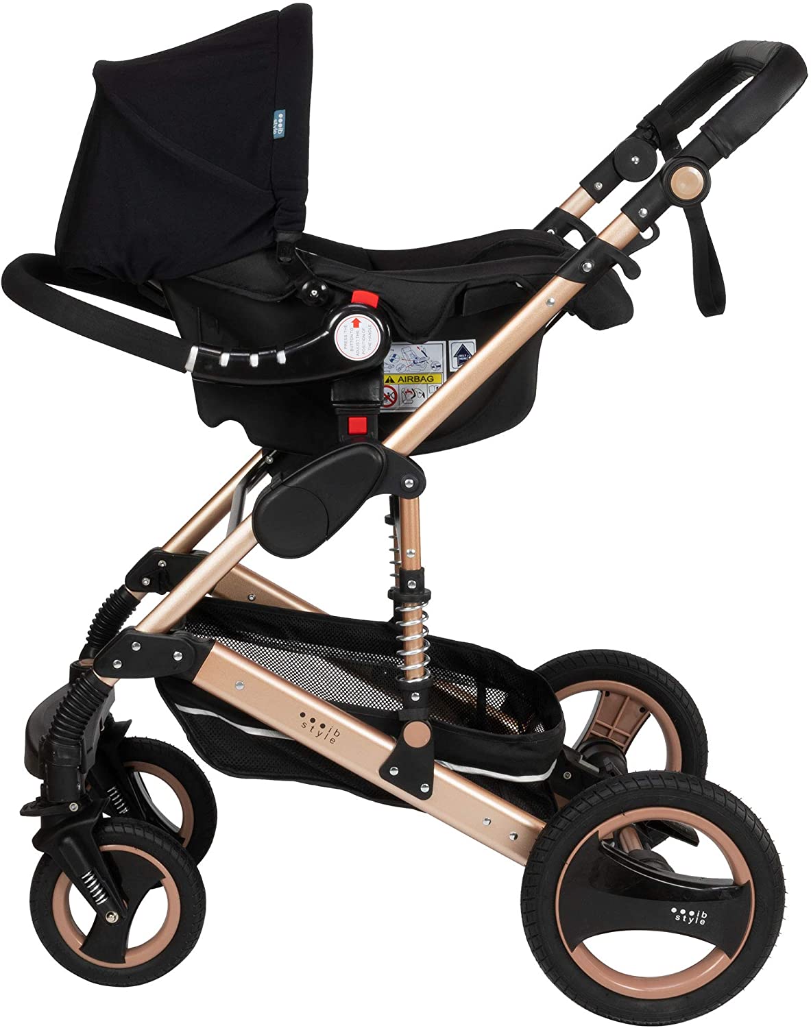 Poussette 3 En 1 Tout Terrain Pliable Bebe Gazouille