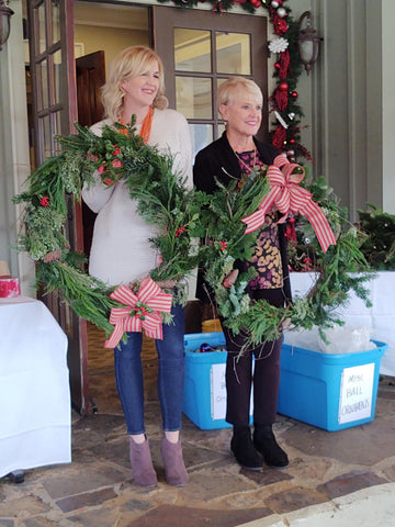 Christy Hulsey + Colonial House of Flowers at Holiday Wreath Making Workshop at Barnsley Resort, Atlanta, Georgia