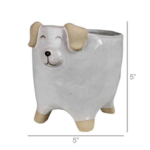 Ceramic Pet Dog Container For Flowers & Plant Home and Garden Decor by Colonial House of Flowers in Atlanta, Georgia