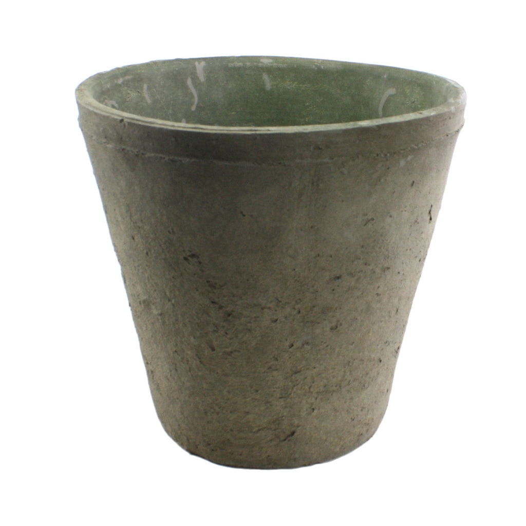 Mossed Grey Rustic Terra Cotta Rose Pot