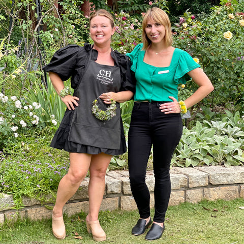 Christy Griner Hulsey of Colonial House of Flowers with Vanessa Wicks of Atlanta Botanical Garden 