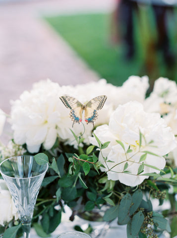 Colonial House of Flowers Worldwide Destination Florist based in Atlanta, Georgia  Jekyll Island Coastal White Pink Green Peony Wedding Boutonnière Pink