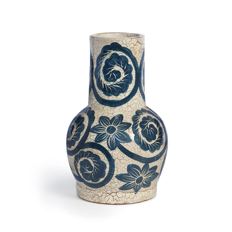 Shop Blue & White Terra Cotta Vase in Atlanta