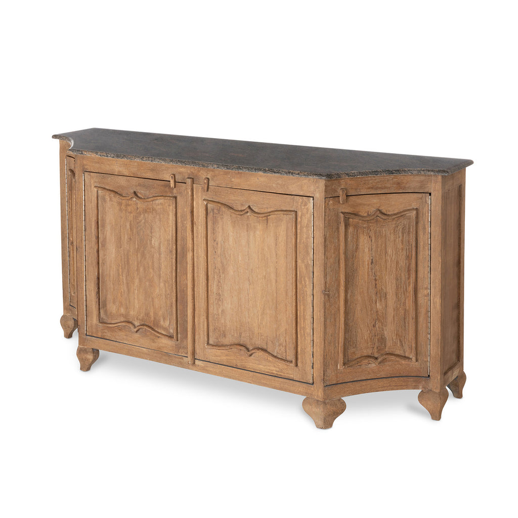 Shop Antoinette Mango wood and Honed Granite Stone Cabinet