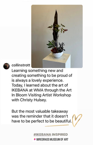 instagram review for Christy Griner Hulsey flower workshop
