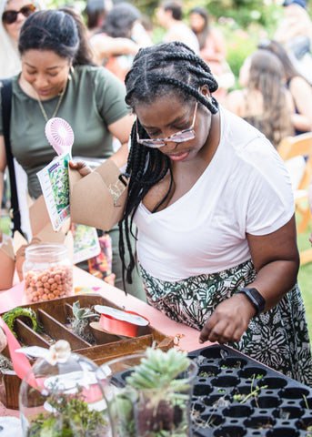 Making Living Succulent Plant Jewelry in Atlanta 