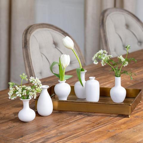 Petite Flower White Vase Collection