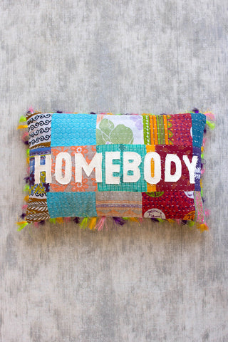 Homebody Kantha Pillow