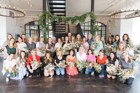 Luxury Florist, Christy Griner Hulsey of Colonial House of Flowers teaching Worshop in Houston, Texas