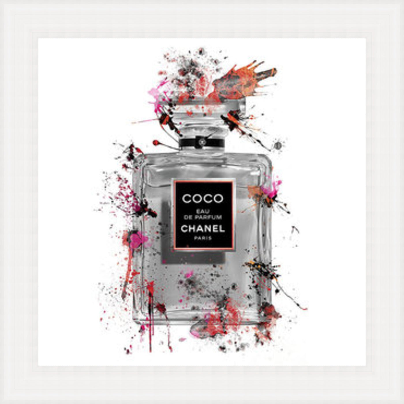 Chanel Perfume Bottle Framed Picture - Art On Glass- **CLICK & COLLECT –  Homefront Giftware & Interiors