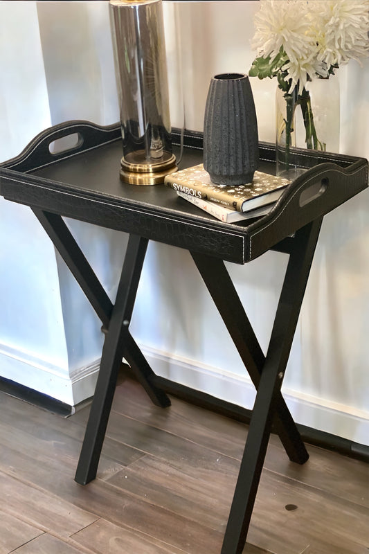 ASPEN Faux Leather Folding Tray Table – Tray Store Home