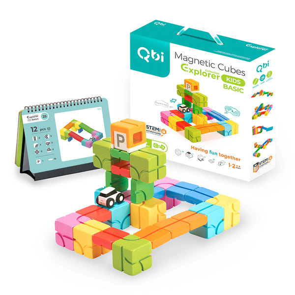 Qbi】知育玩具 Classic Magnetic Cubes 幼児(3歳頃～) BASICパック