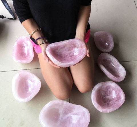 rose quartz bowls