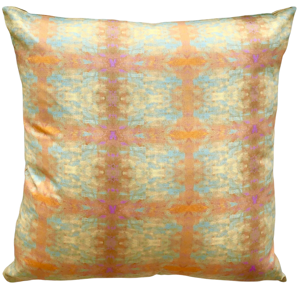 Buy Jaipur Coastal Pattern Blue/Orange Polyester Polly Fill Pillow, 18-Inch  x 18-Inch, Ochre Odl Coral Splendor Online at Low Prices in India 