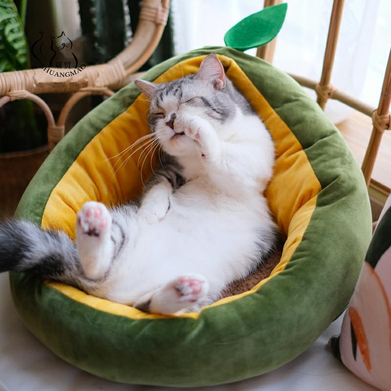 Pet Cat Bed Removable Sleeping Bag Hammock Beds For Lounger Wooden