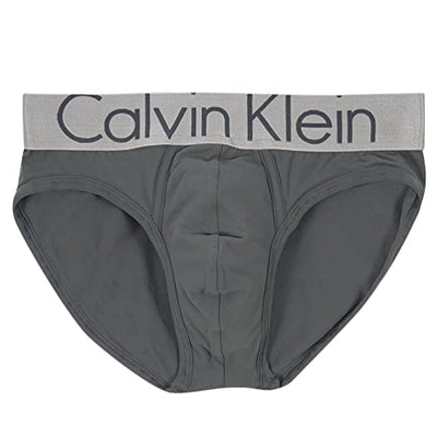 Calvin Klein Men's Steel Micro Hip Briefs, Mink, Large 