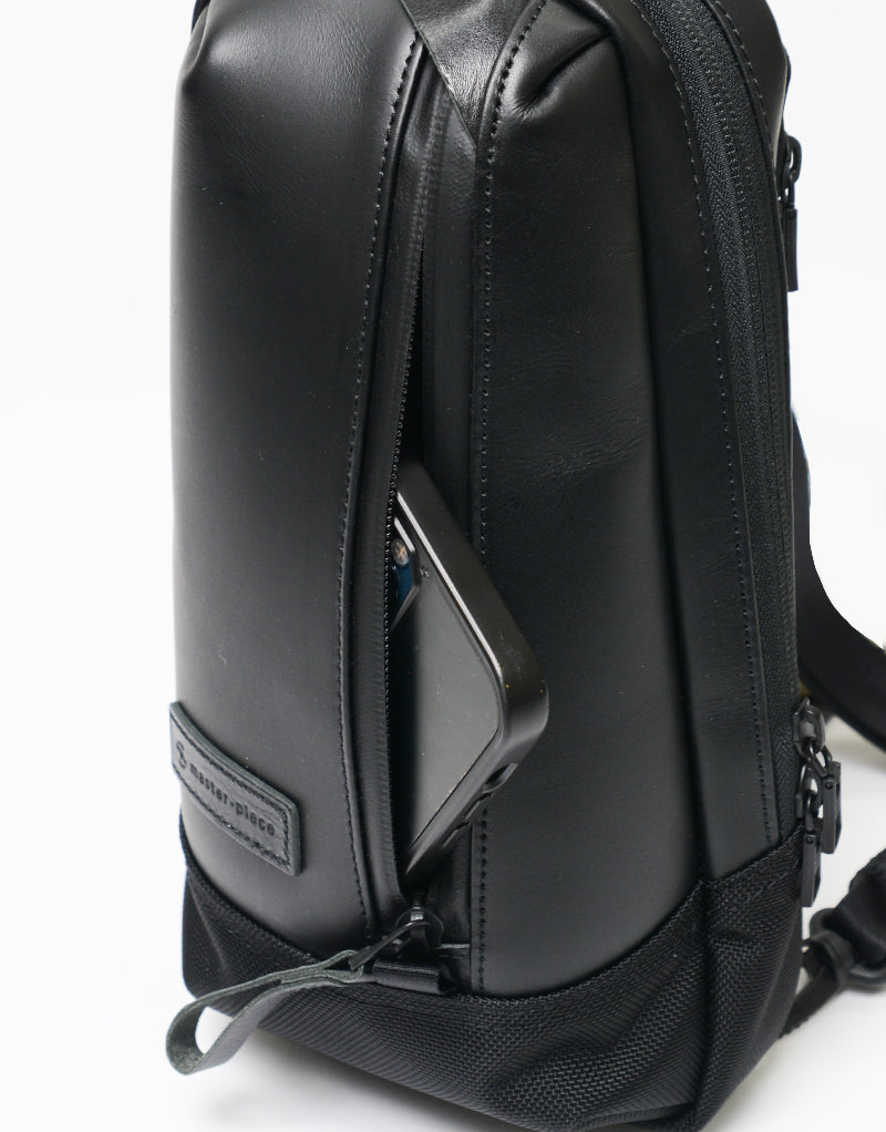 Slick leather ver. sling bag No.02484