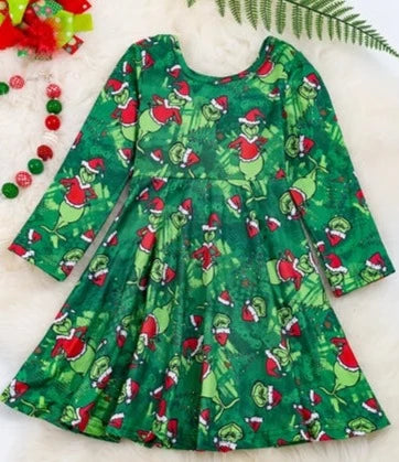 Green Grinch Christmas Tree Dress