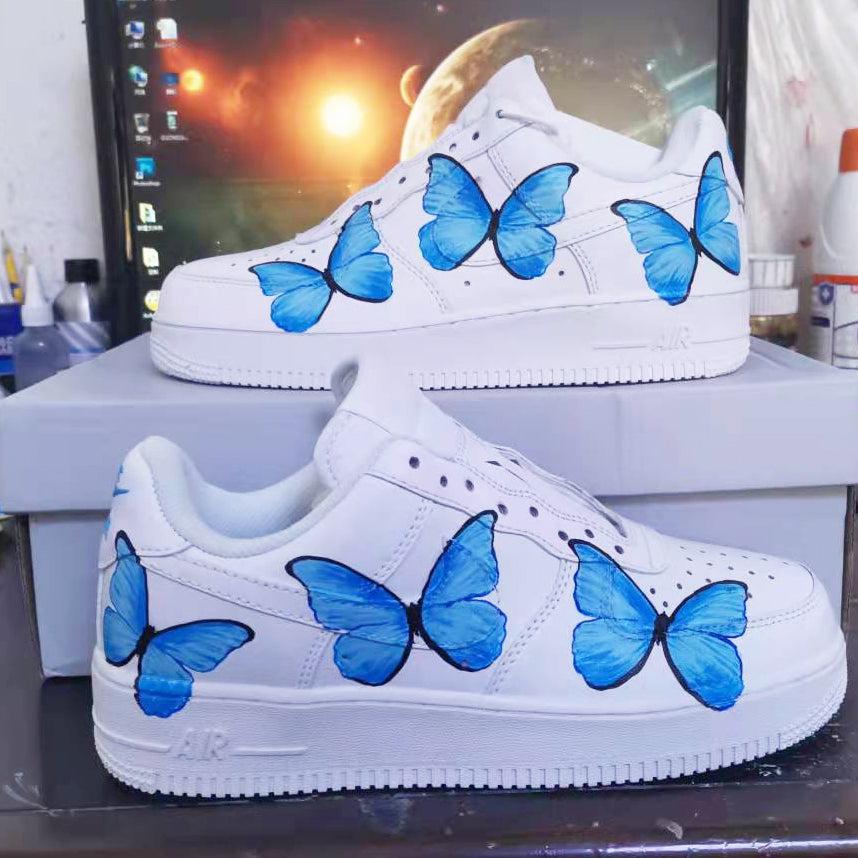 Custom Air Force 1 Butterfly Blue