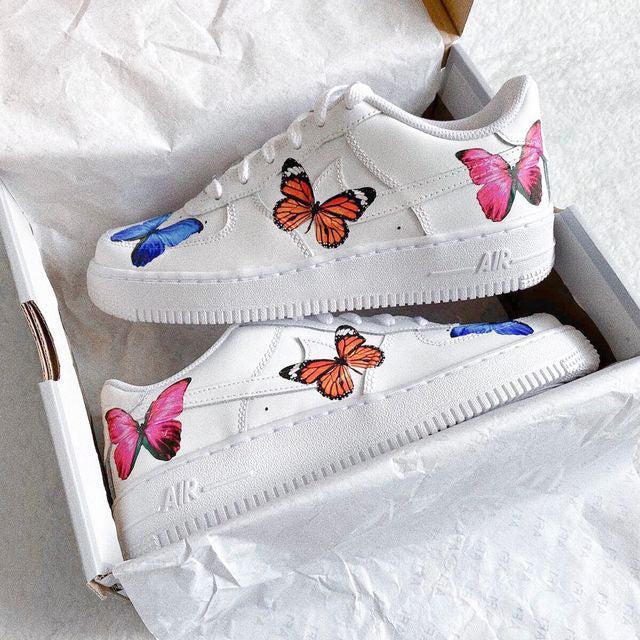 Custom Air Force 1 Multi Coloured Butterflies