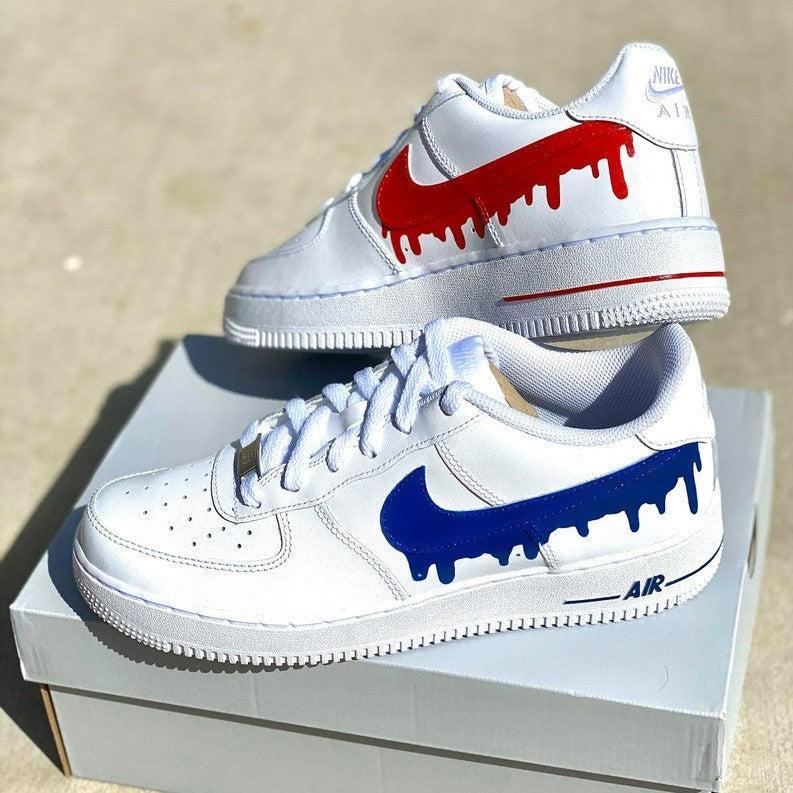 Red Drip Custom Air Force 1 – shecustomize