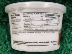 Westby Dry Curd Cottage Cheese - Nutritional Label