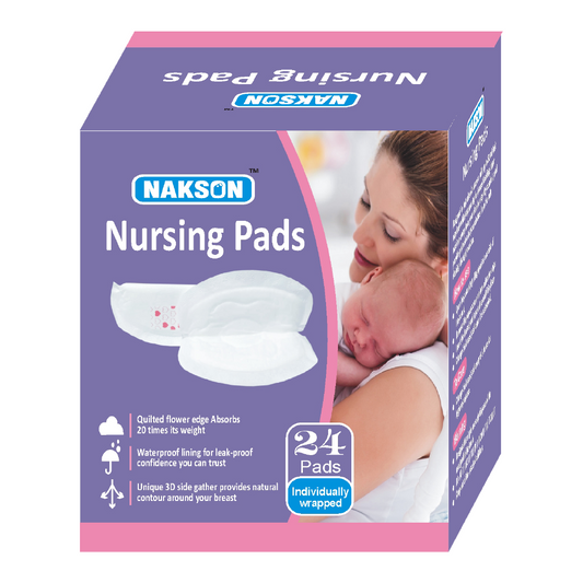 Nakson Nursing Pads (Pack of 12) - Leak-Proof and Comfortable for  Breastfeeding
