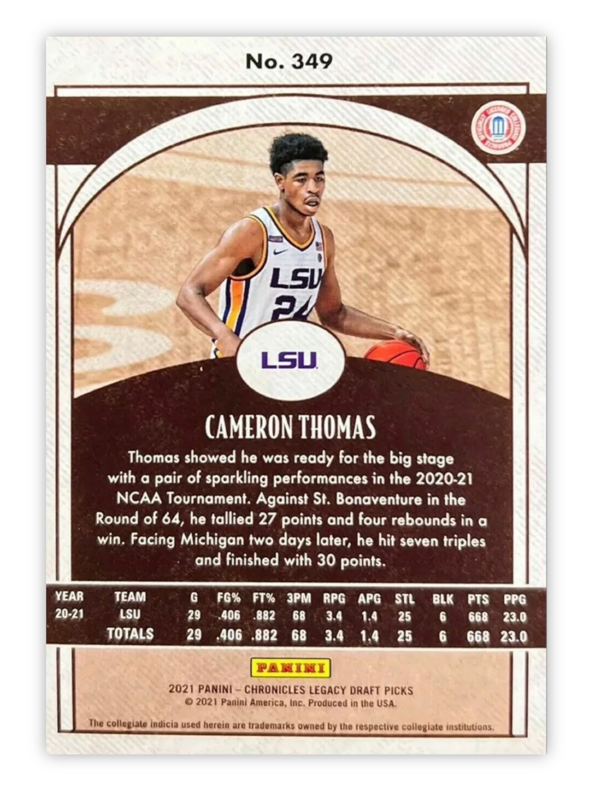 売れ筋商品 PANINI PRIZM 2021-2022 CAMERON THOMAS