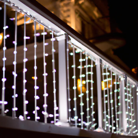 Balcony string lights