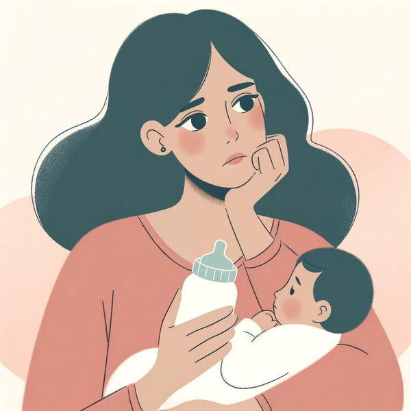 Maman hésitante biberon allaitement