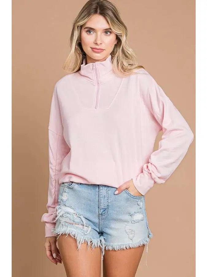 Black Mineral Washed Cotton Comfy Knit Top