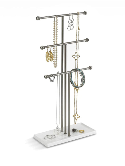 Umbra Trigem Three-Tier Extra-Tall Jewelry Stand Nickel 20081 121
