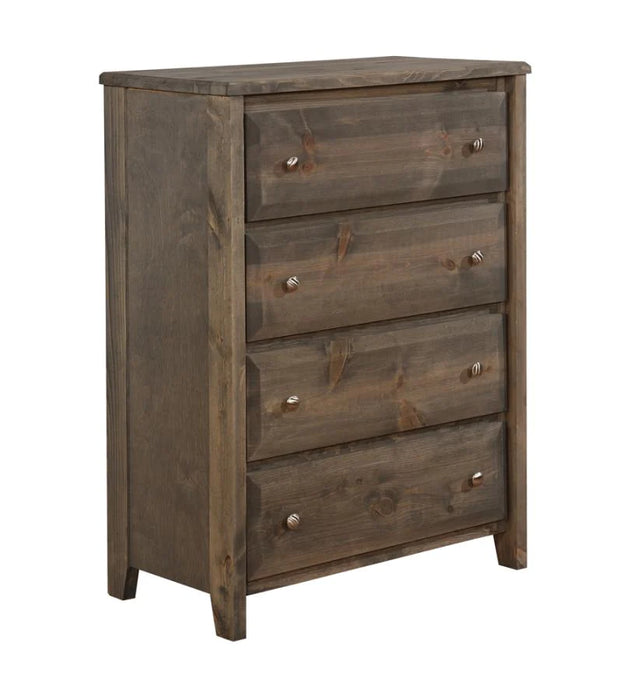 Wrangle Hill 4-drawer chest gun smoke grey finish MADE IN USA NEW CO-400835