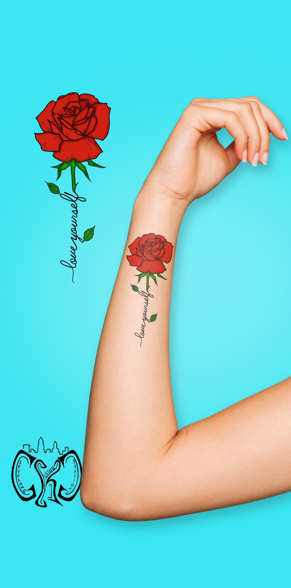 BTS Love Yourself Flower Temporary Tattoo Sticker  OhMyTat